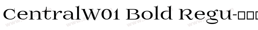 CentralW01 Bold Regu字体转换